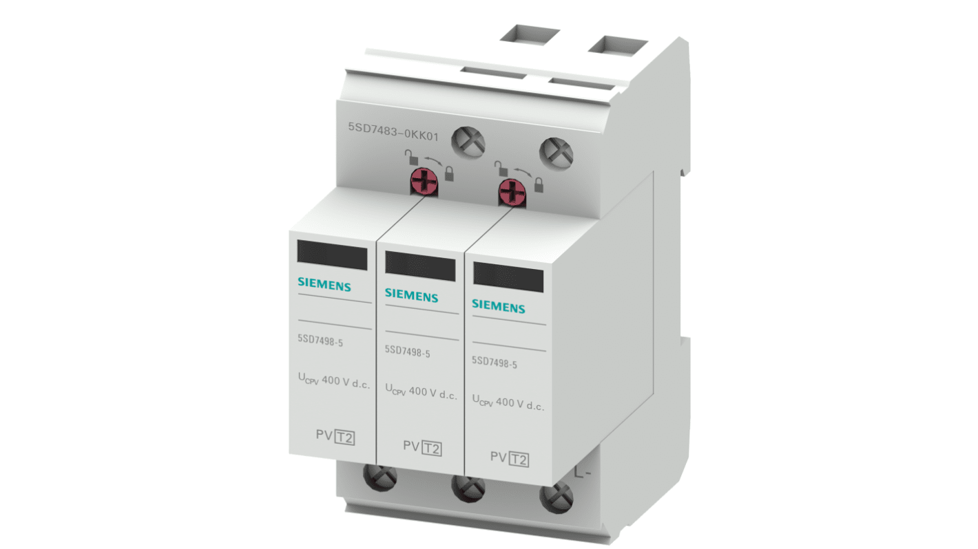 Siemens 1 Phase Surge Arrester, 40kA, 3.7kV, DIN Rail Mount