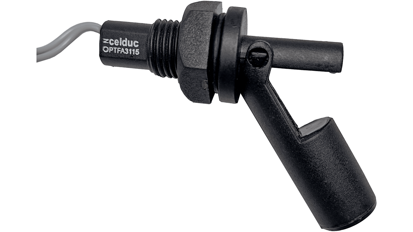 Celduc PTF Series Float Level Sensor, NO Output, Horizontal Mounting, Nylon Body