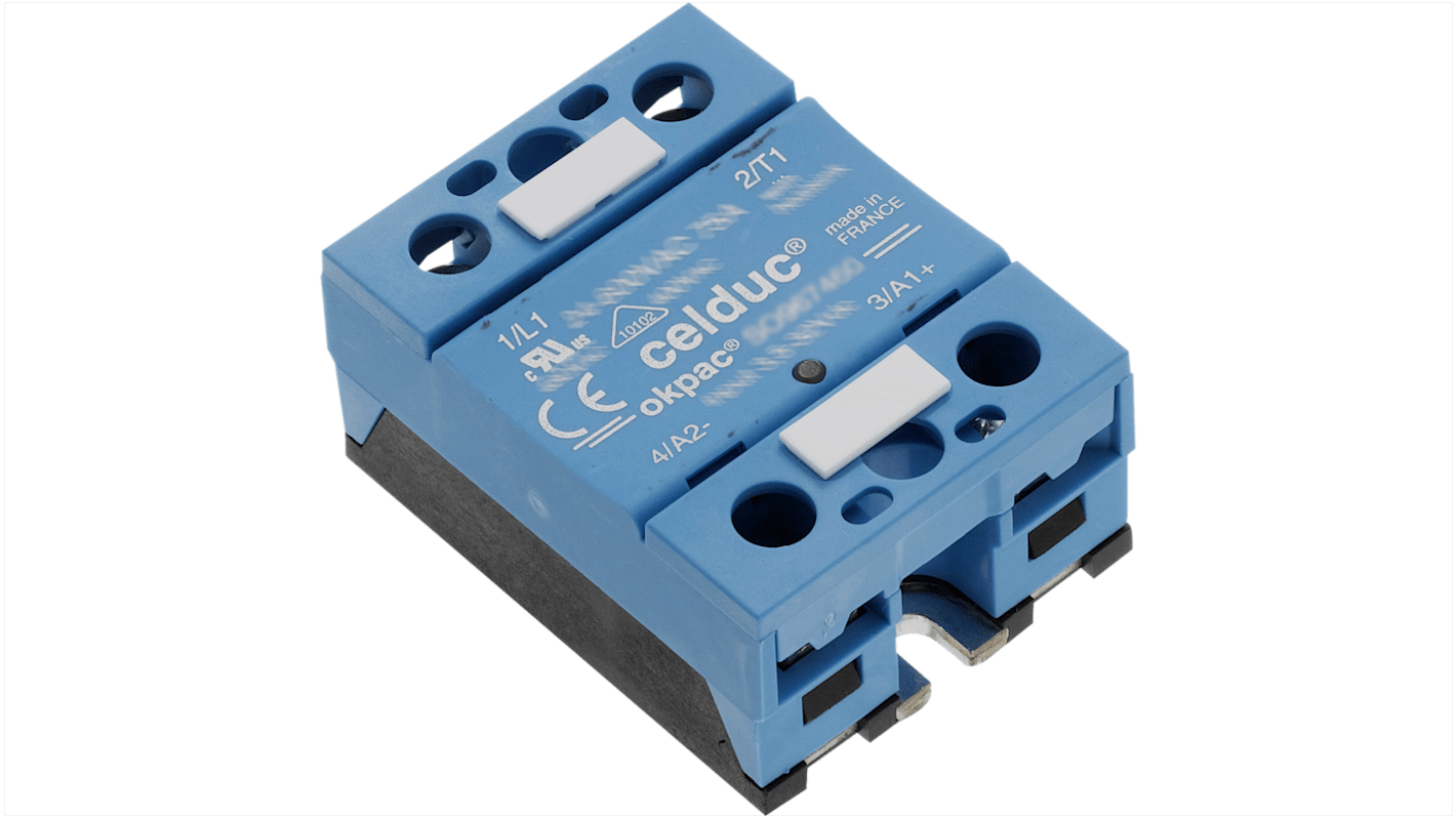 Celduc SO Series Solid State Relay, 95 A Load, Chassis Mount, 275 Vrms Load, 32 Vdc Control