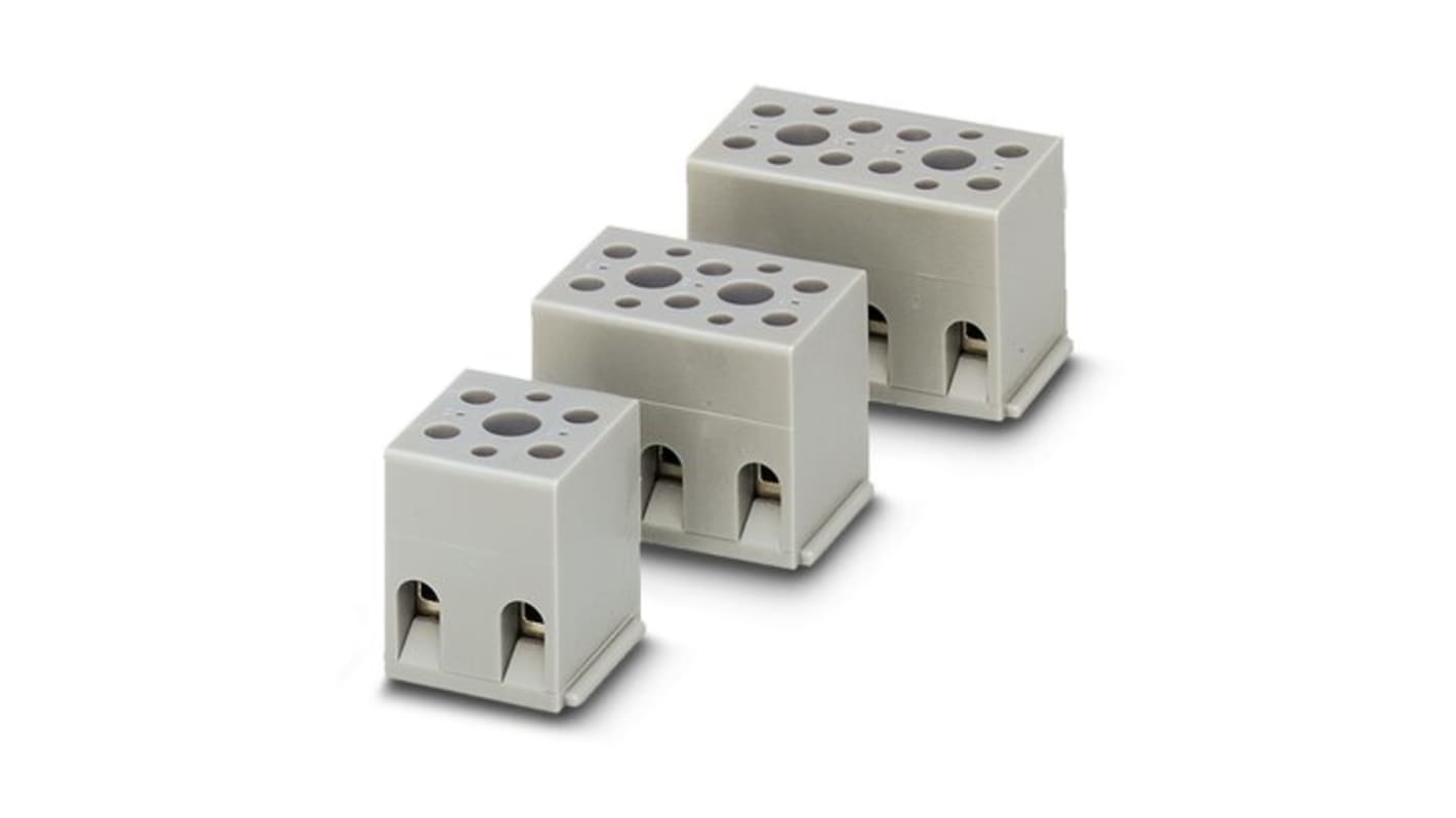 Phoenix Contact G 5/ 3-EX Series Grey Terminal Block, 4mm², Single-Level, Screw Termination