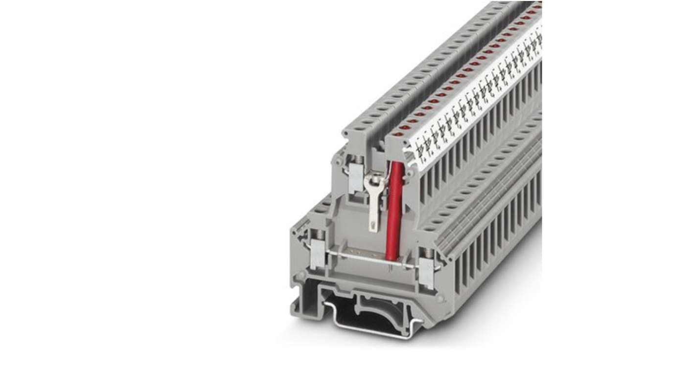 Phoenix Contact 2791320 UKK 5-LA 24 RD/U-O Series Grey, 4mm², 1-Level, Screw Termination