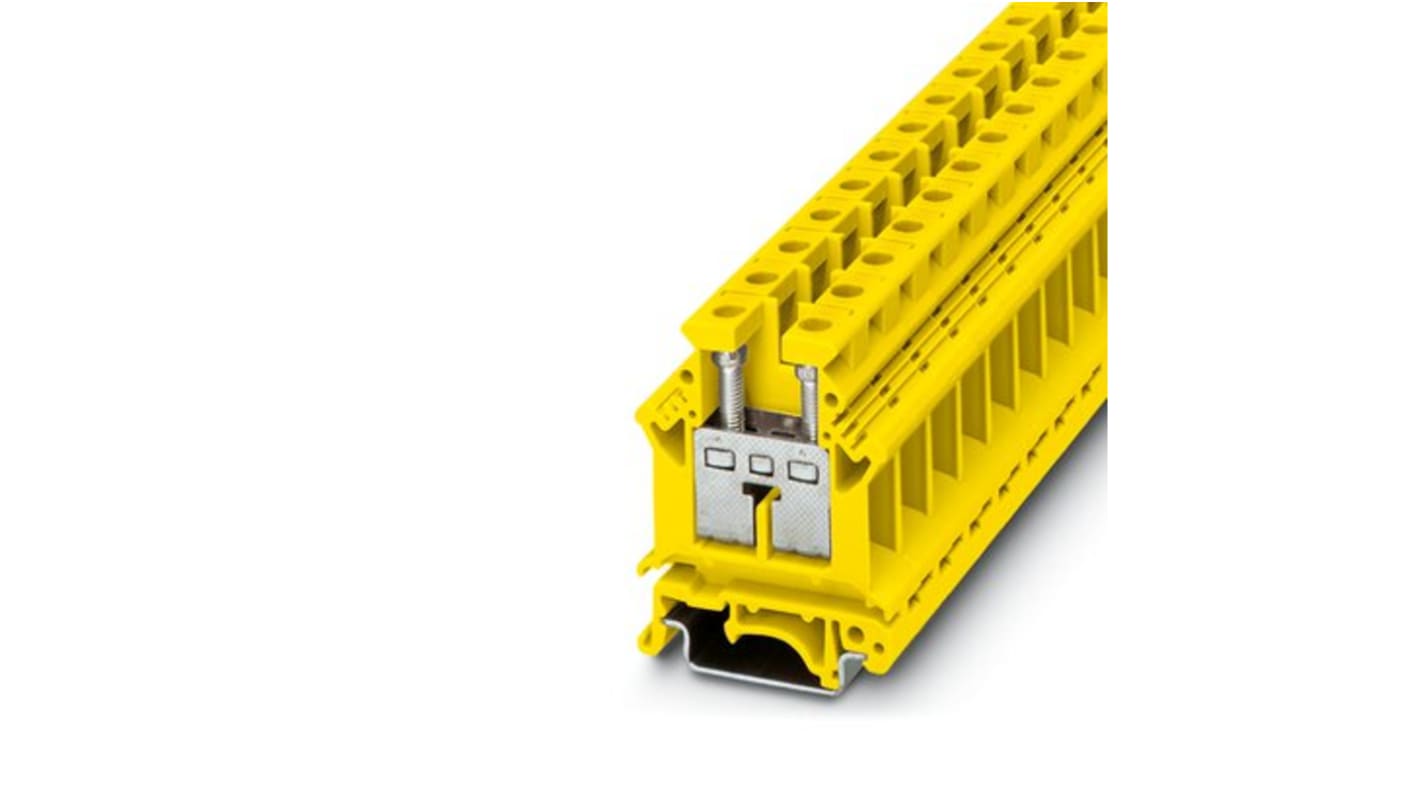 Phoenix Contact 3000569 UK 16 N YE Series Yellow, 16mm², 1-Level, Screw Termination