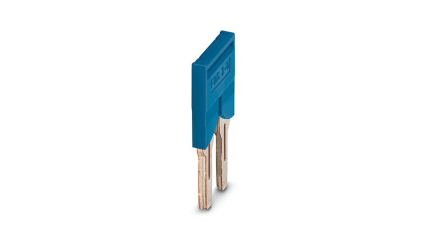 Phoenix Contact FBS 2-8 BU Series Plug-in Bridge for Use with DIN Rail Terminal Blocks, 41A