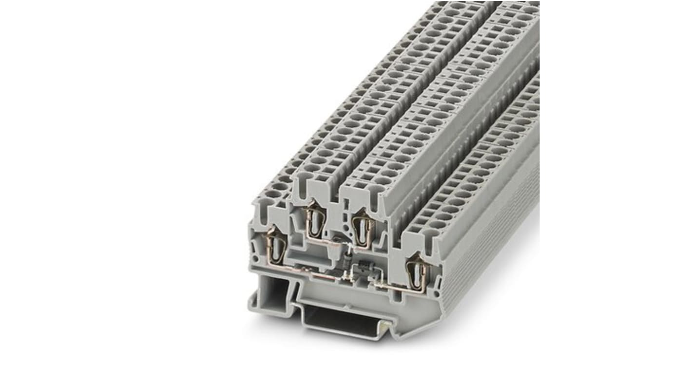 Phoenix Contact 3035263 STTB 2.5-2DIO/UL-O/UL-UR Series Grey, 2.5mm², 2-Level, Spring Cage Termination
