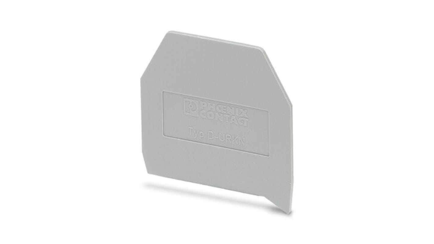 Phoenix Contact D-URKN Series End Cover for Use with DIN Rail Terminal Blocks