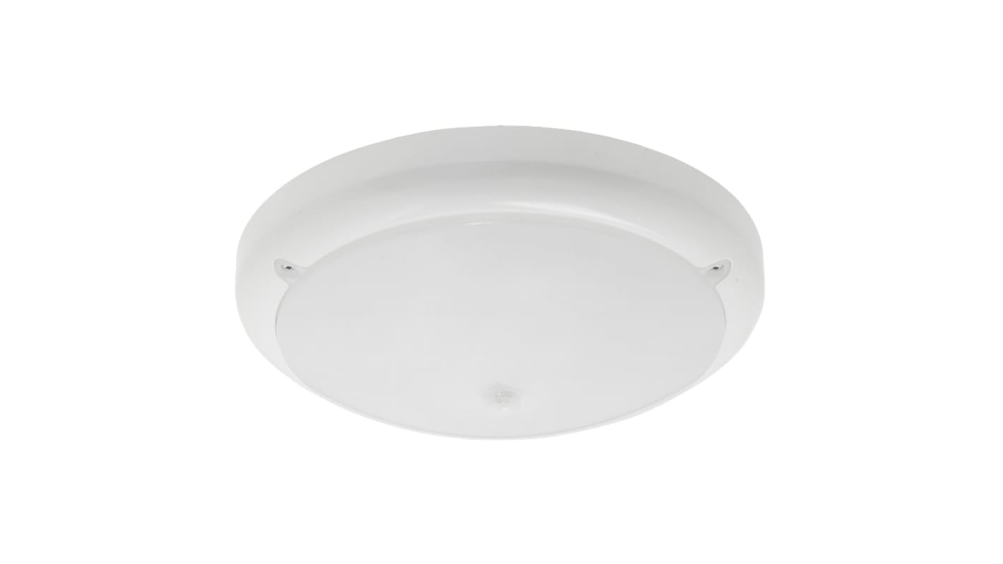 SHOT Circular LED Bulkhead Light, 15 W, 240 V, Lamp Supplied, IP54, LED PIR
