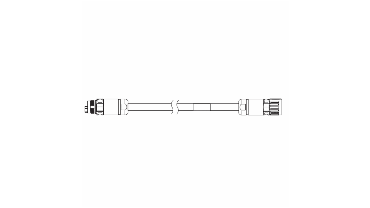 Omron 1SA Series Cable for Use with Servo Motor, 10m Length, 750 → 3000 W, 230 → 400 V