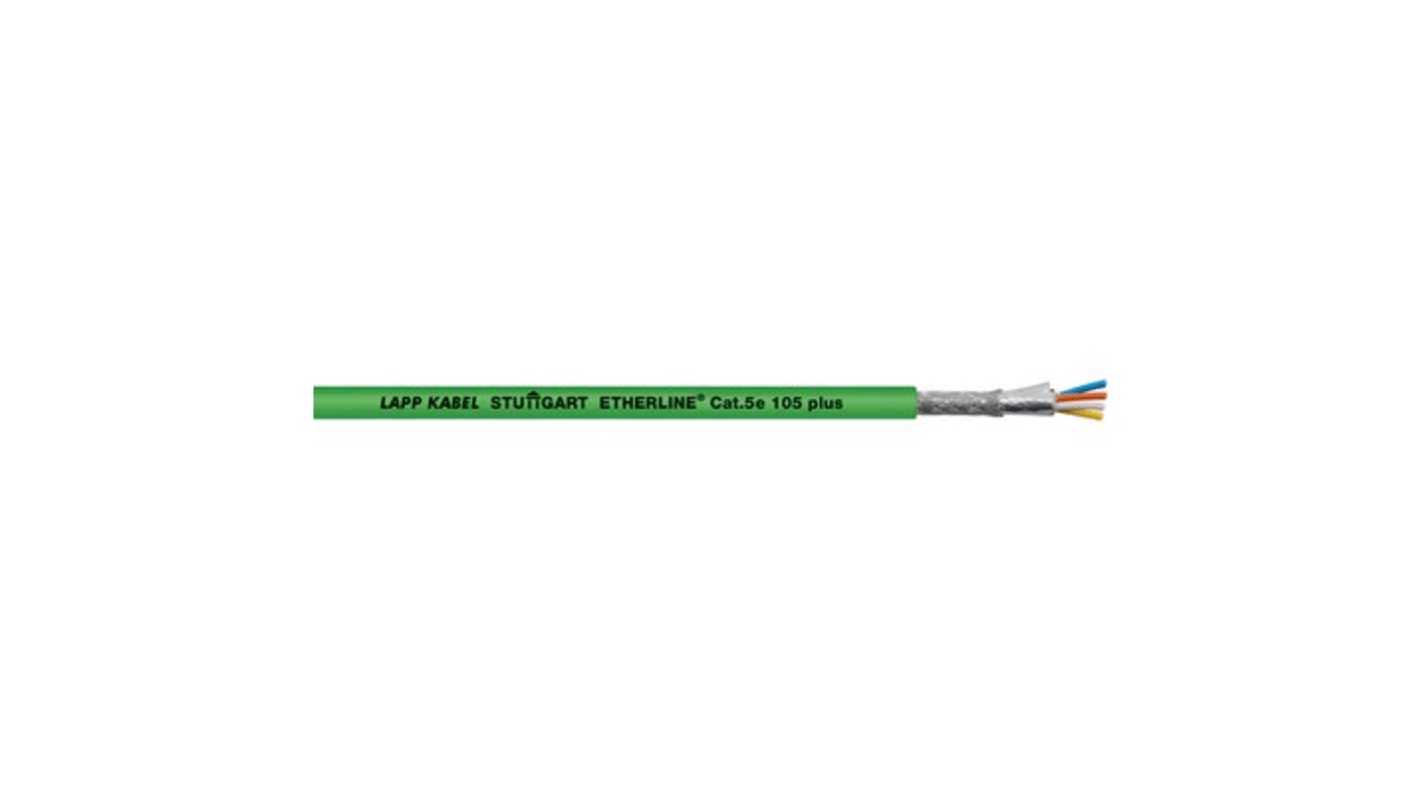 Lapp, 100m Cat5e, Green, Tinned Copper Braid, Unterminated