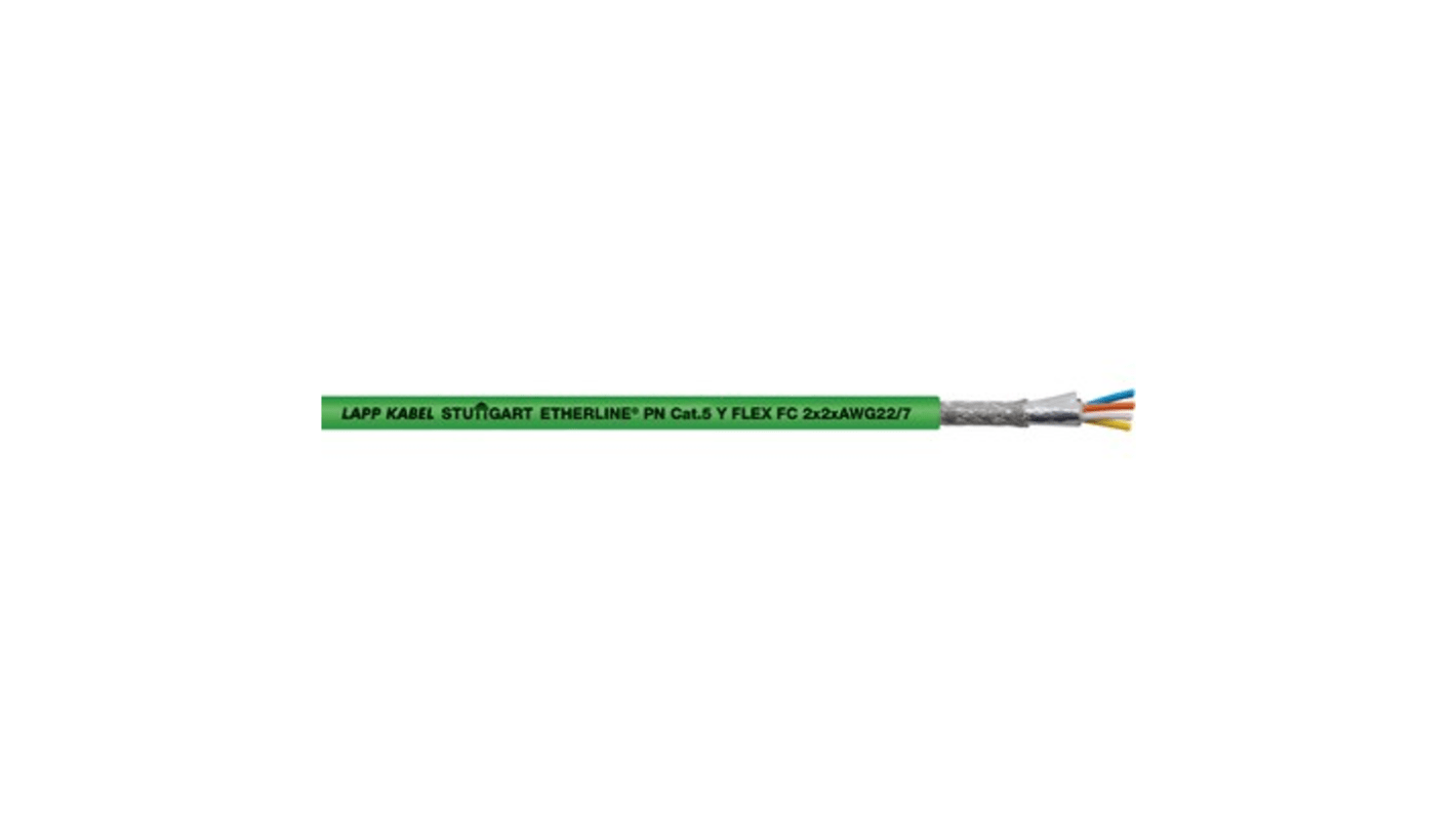Lapp, 100m Cat5, Green, Tinned Copper Braid, Unterminated