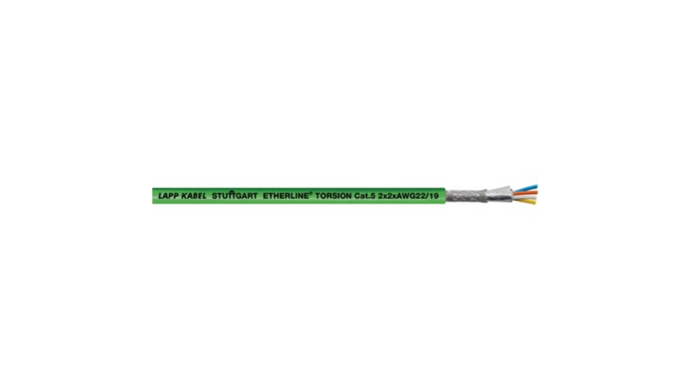 Lapp, 100m Cat5, Green, Tinned Copper Braid, Unterminated