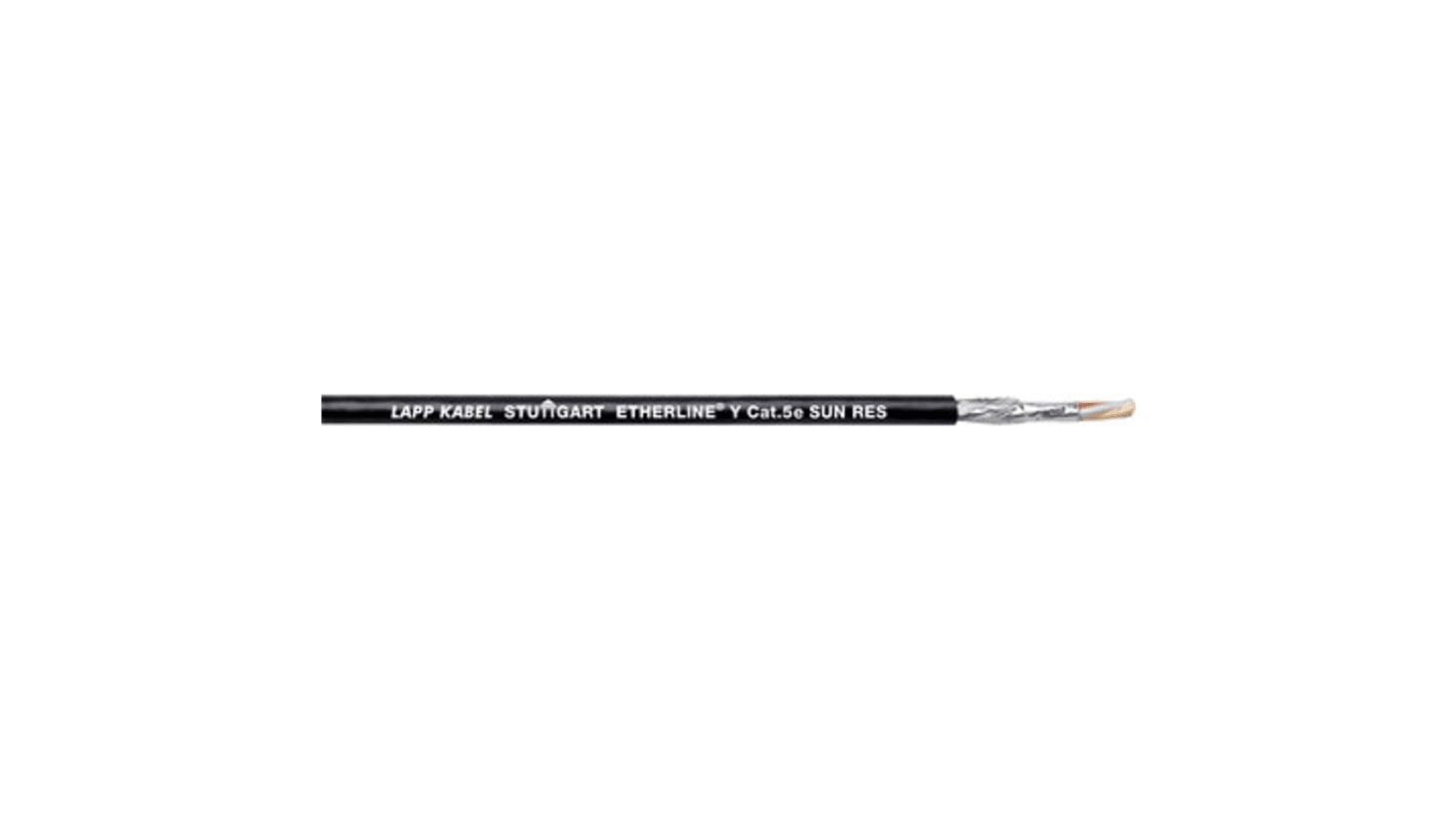 Lapp, 100m Cat5e, Black, Tinned Copper Braid, Unterminated