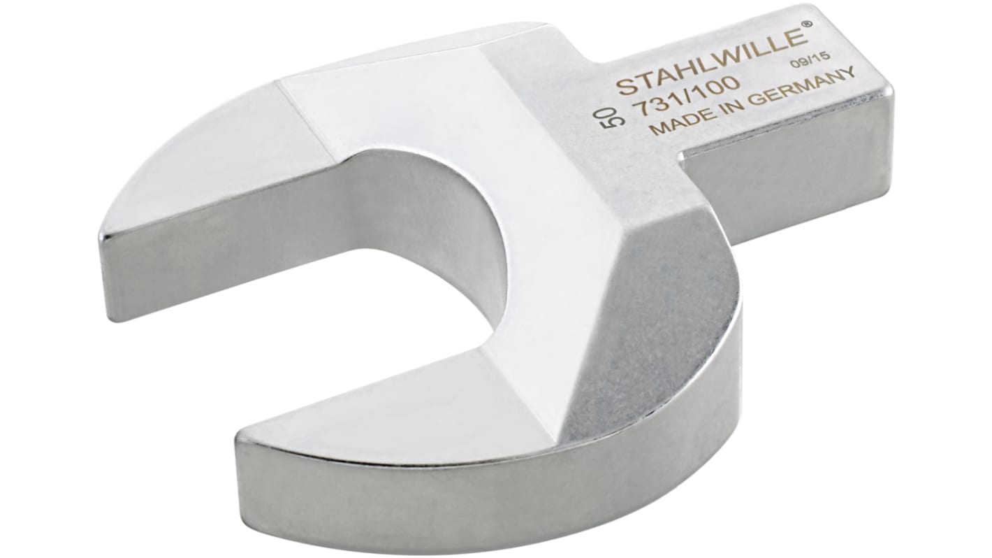 STAHLWILLE 731/100 Series Open Ended Insert Insertion Wrench, 46 mm, 22 x 28mm Insert, Chrome Plated Finish