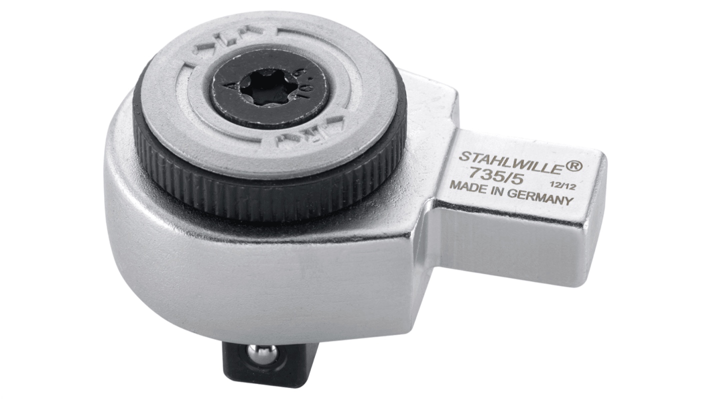 STAHLWILLE 735 Series Reversible Ratchet Ratchet Insert Tool, 33 mm, 9 x 12mm Insert, Chrome Plated Finish