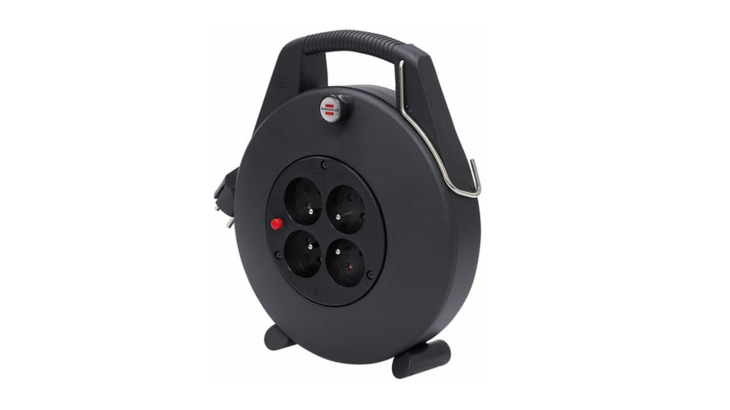brennenstuhl 10m 4 Socket Type E - French Extension Reel, 230 V, IP20
