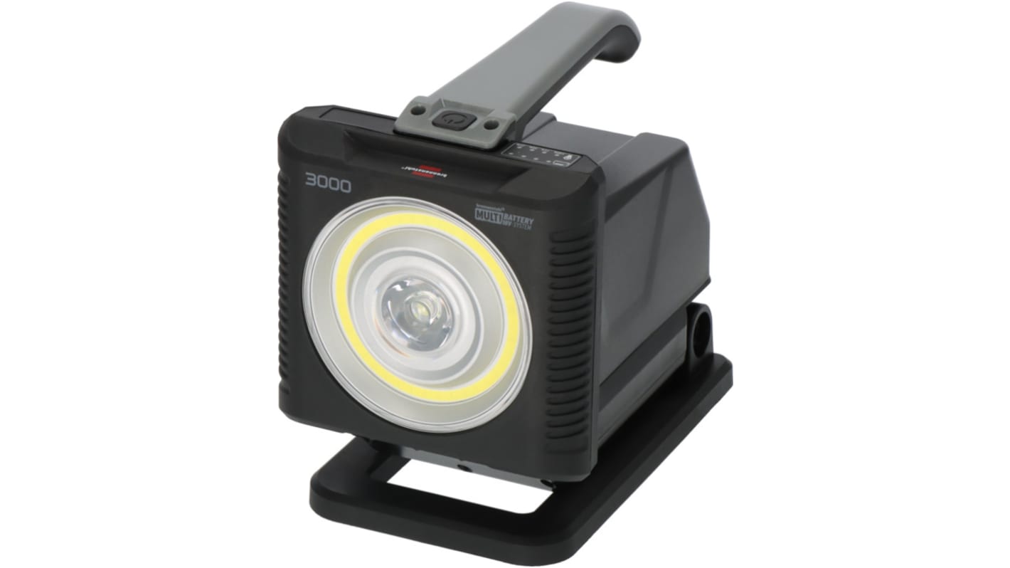 Brennenstuhl Multi Battery LED Baustrahler Arbeitsleuchte 18 V Akku / 20 W 2160 Lumen, 225 mm x 195mm x 214 mm