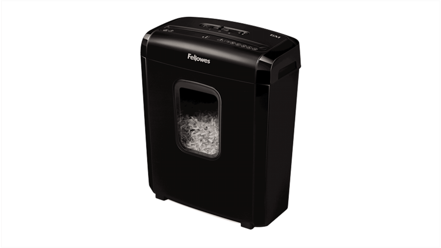 Fellowes Powershred 6M 13L Mini Cut Shredder Credit Cards and Paperclips, Shreds Staples