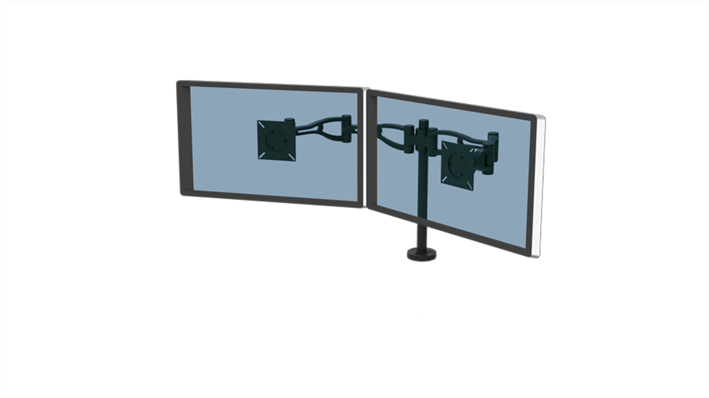 Fellowes Desk Mounting Monitor Arm for 2 x Screen, 32in Screen Size