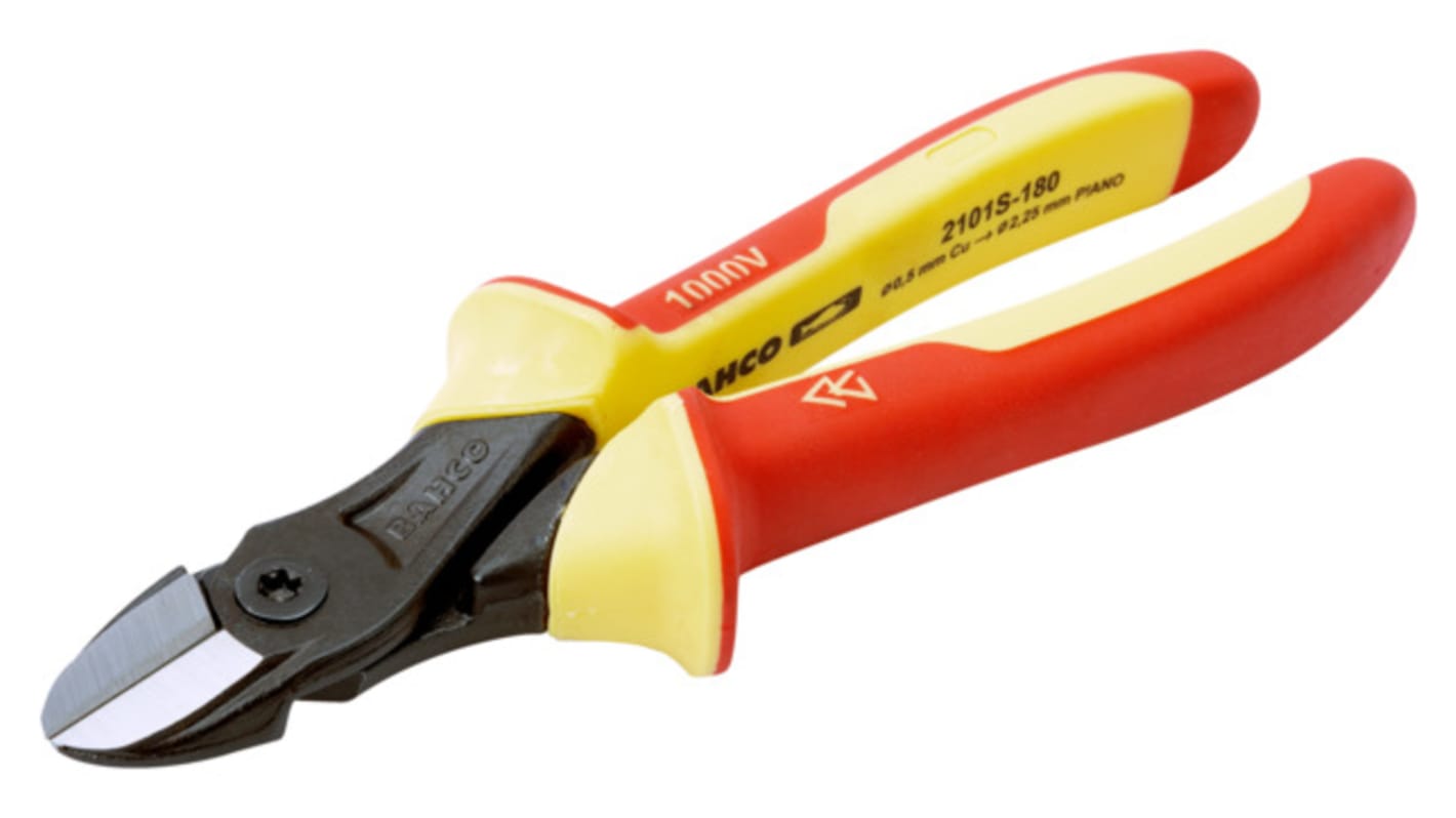 Bahco 2101S-160 Side Cutter, 160 mm Overall, Straight Tip, VDE/1000V, 18,1mm Jaw