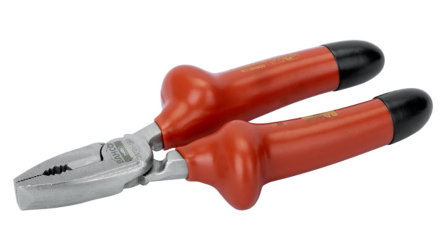 Bahco 2678V-180 Combination Plier, 180 mm Overall, Straight Tip, VDE/1000V, 36mm Jaw