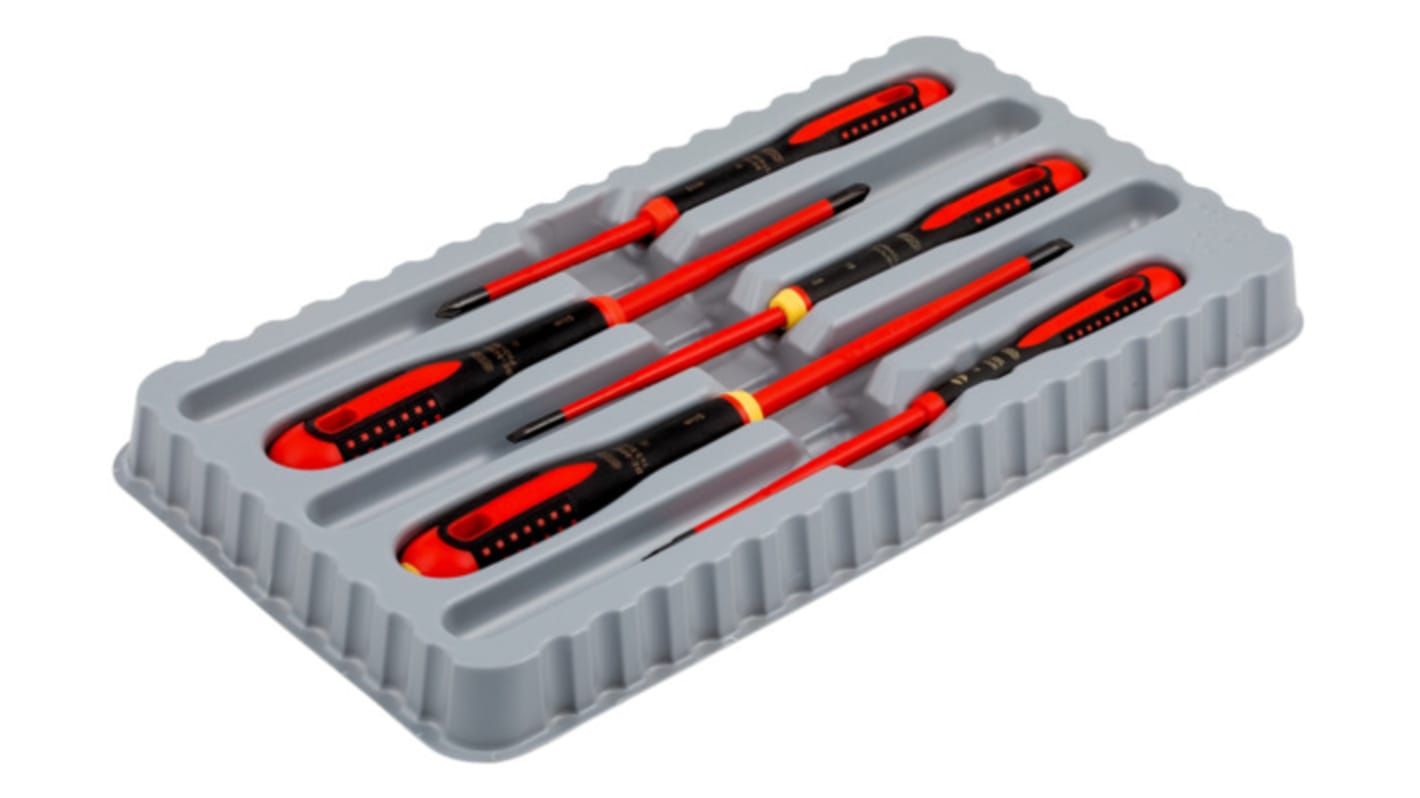 Set di cacciaviti Bahco, 5 pezzi Phillips, a taglio