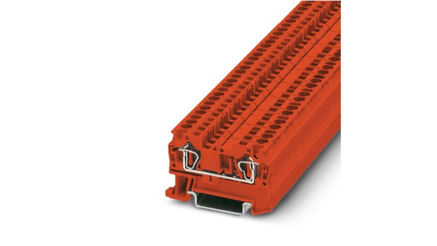 Phoenix Contact 3037151 ST 4 RD Series Red, 4mm², 1-Level, Spring Cage Termination