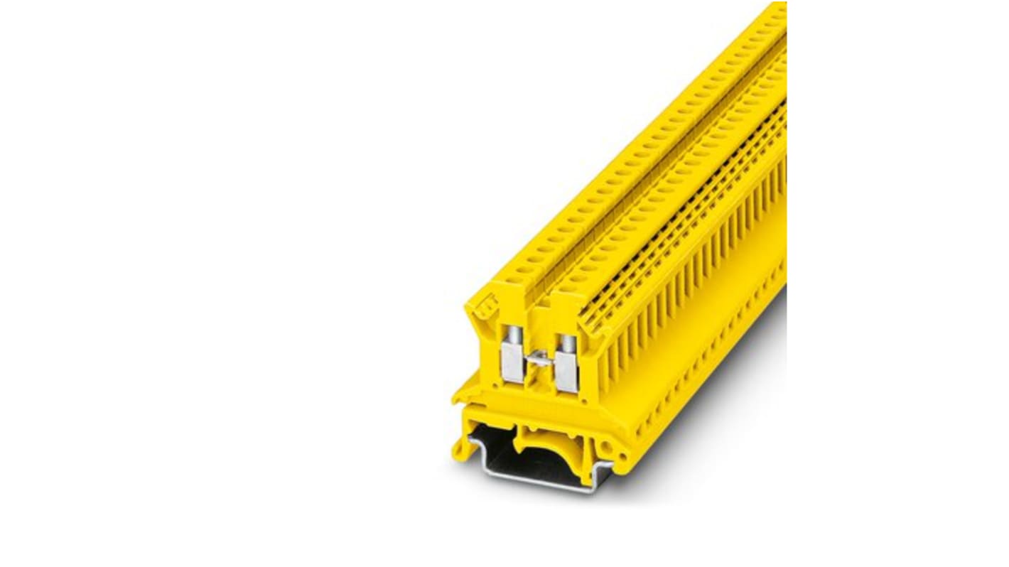 Bloc de jonction de traversée Phoenix Contact UK 2.5 N YE, 2.5mm², A visser, Jaune