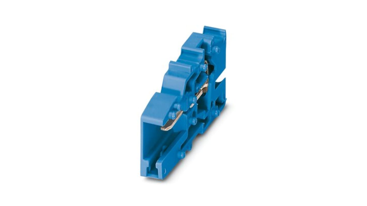 Phoenix Contact SC 2.5/ 1-L BU Series Combi Receptacle for Use with DIN Rail Terminal Blocks, 24A