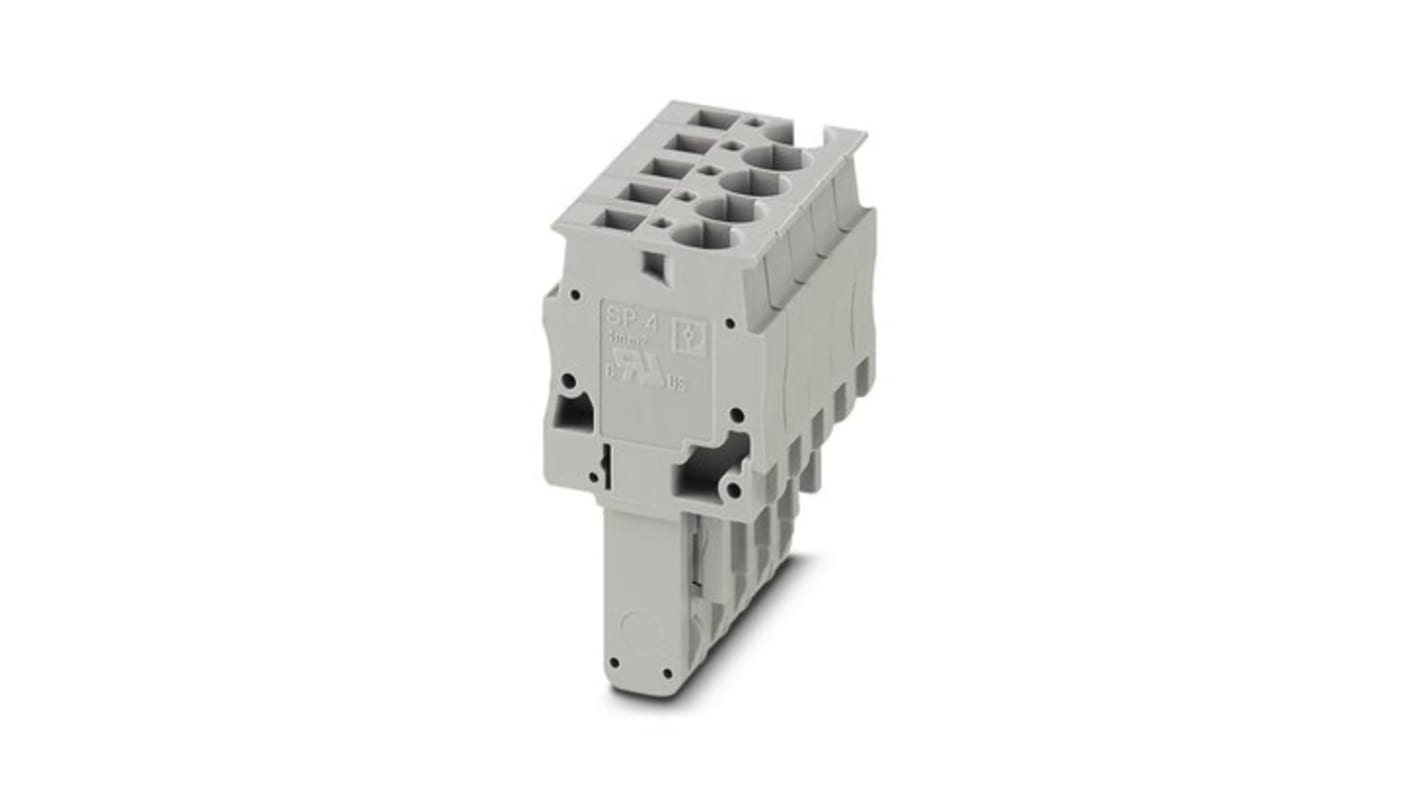 Phoenix Contact SP 4/ 5 Series Terminal Plug for Use with Din Rail, 32A