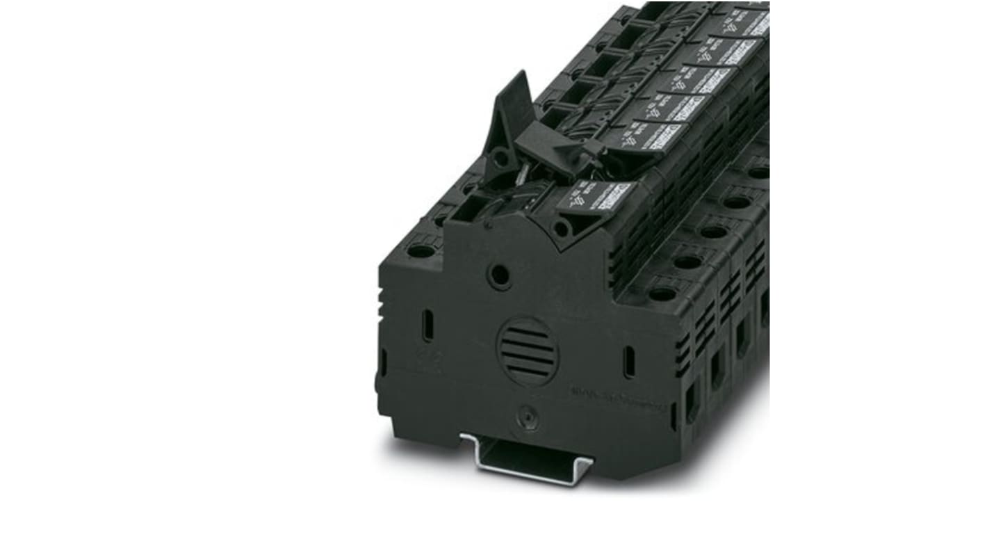 Phoenix Contact 3048661 UK 10.3-HESILED N 72 Series Black, 16mm², 1-Level, Screw Termination