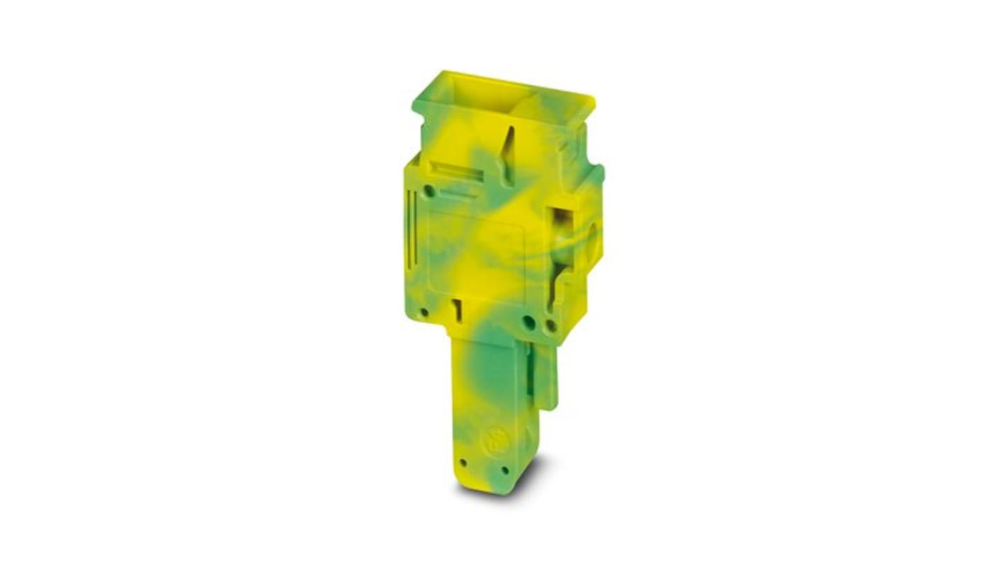 Phoenix Contact UP 6/ 1 GNYE Series Terminal Plug for Use with Din Rail, 41A