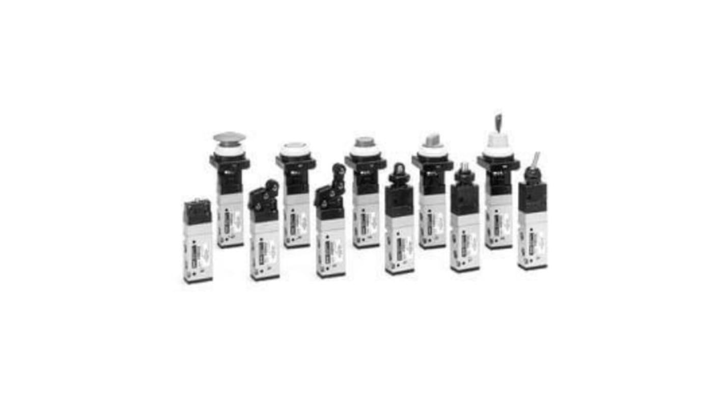 SMC Push Button Mechanical Valve Pneumatic Manual Control Valve VZM500 Series, G 1/8, 1/8in, Series VM