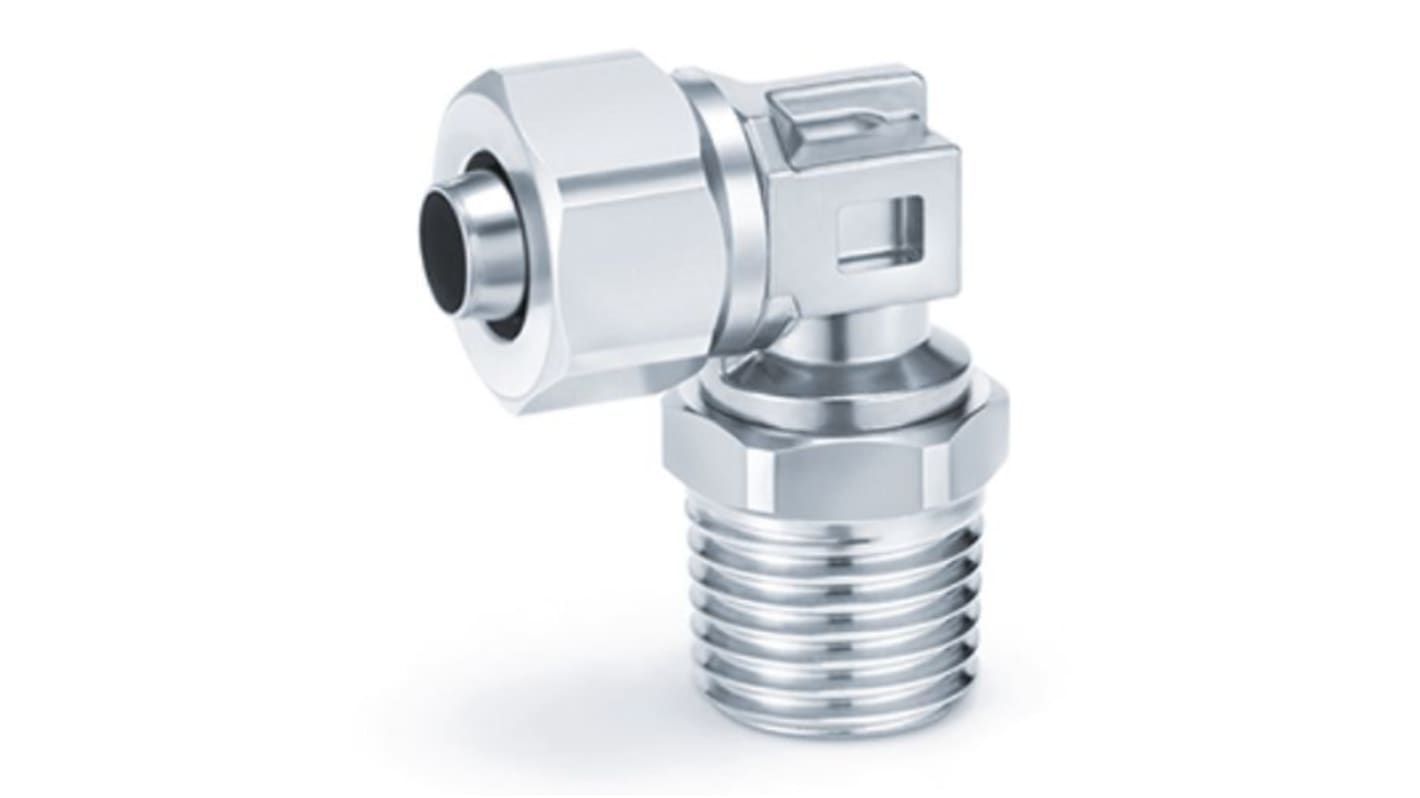 SMC KFG2 Series Swivel Elbow, Push In 4 mm to 2.5 mm, Threaded-to-Tube Connection Style, KFG2V0425-01