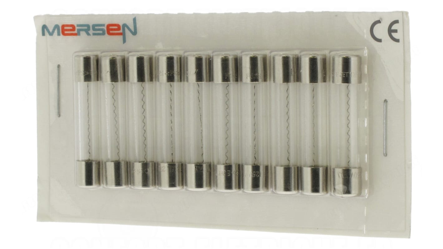Mersen 4A F Glass Cartridge Fuse, 6.3 x 32mm