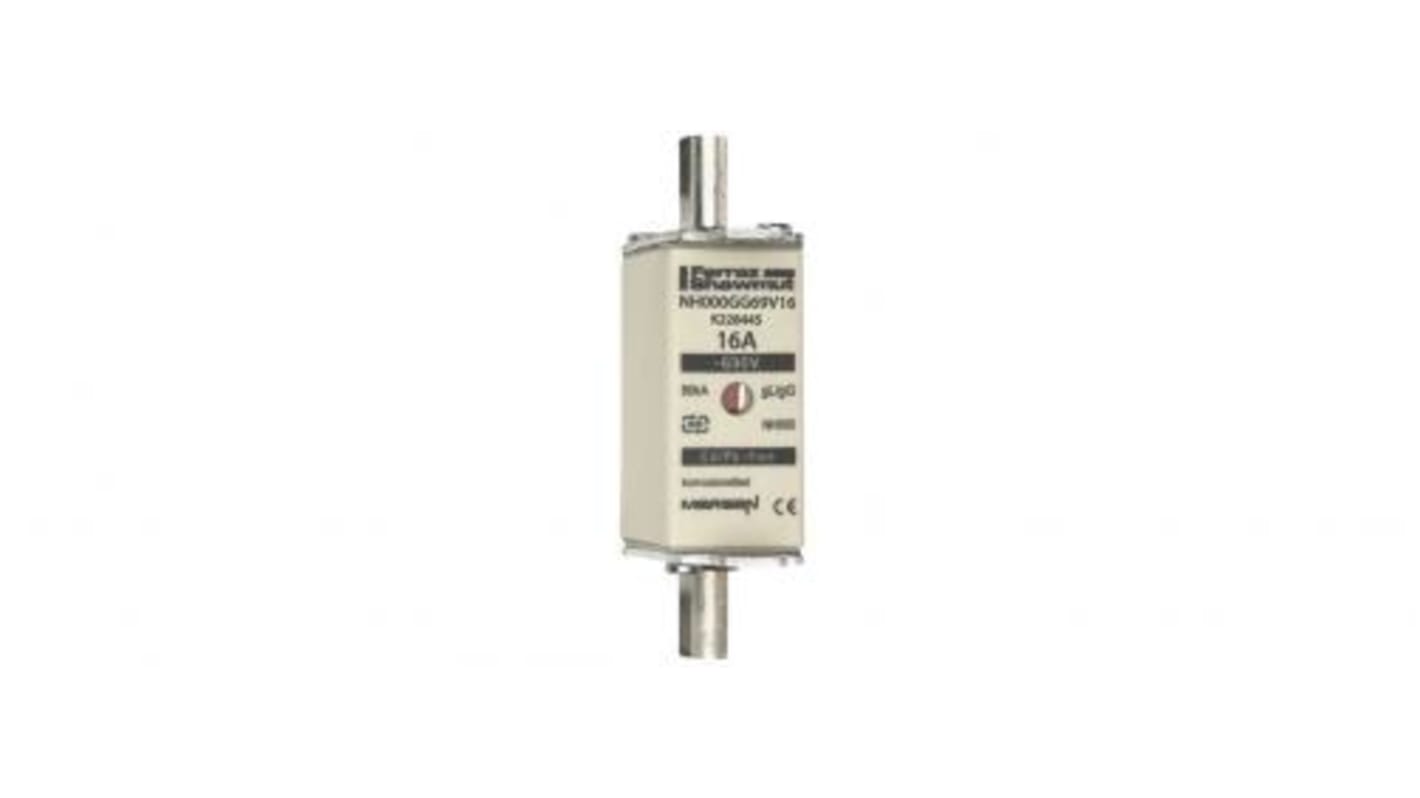 Mersen 16A NH Fuse, NH000, 690V ac