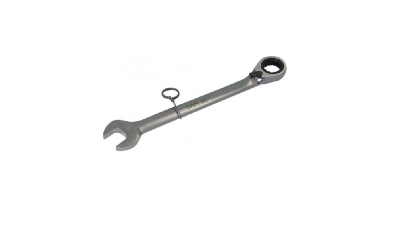 SAM 50 Series Combination Ratchet Spanner, 22mm, Metric, 291.5 mm Overall