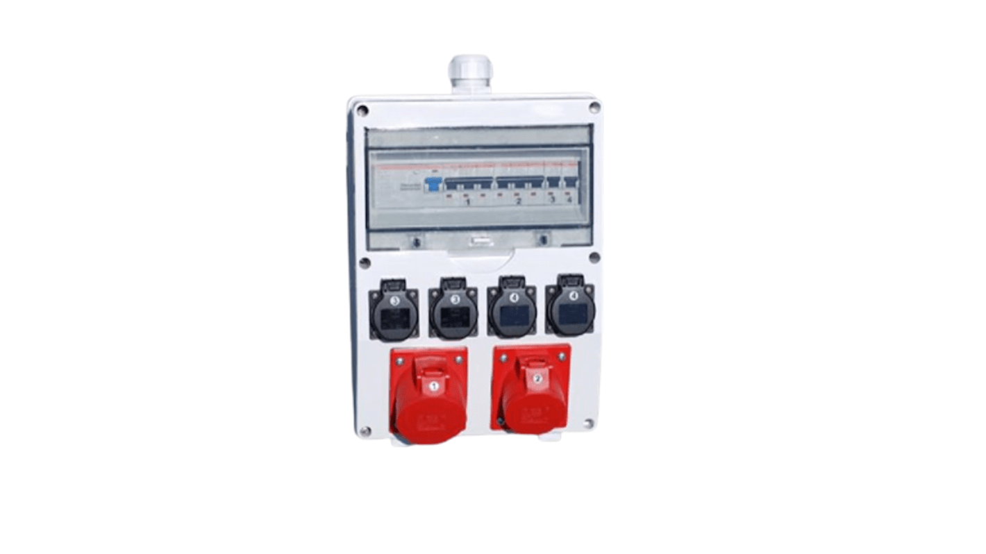 Bodo Ehmann Type F - German Schuko 6 Gang Distribution Unit, 32A, 400 V