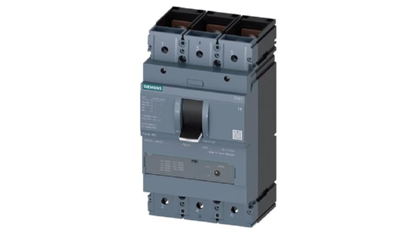 Siemens, SENTRON MCCB 3P 320A, Breaking Capacity 55 kA, Fixed Mount