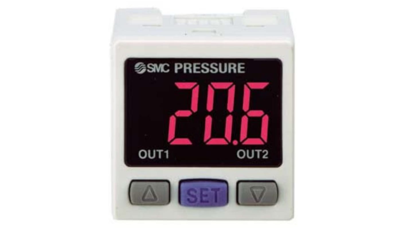 SMC PSE Drucksensorsteuereinheit, PNP x 2, 4 → 20mA, 1 → 5V, Digital