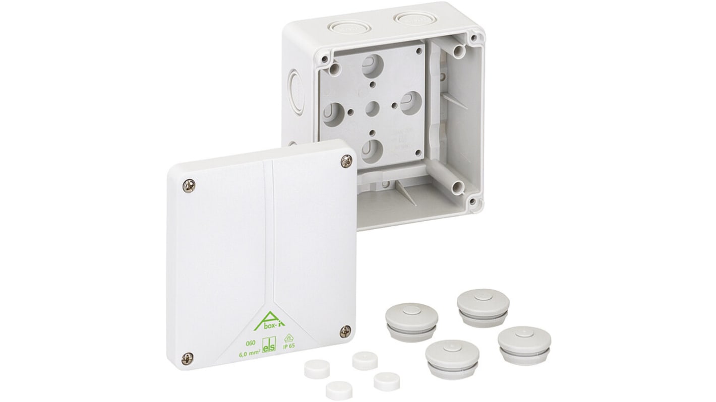 Spelsberg Abox-i 060 Series Grey Polycarbonate Junction Box, IP65, 0 Terminals, 110 x 110 x 67mm