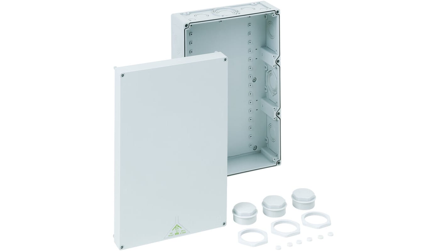 Spelsberg Abox 700 Series Grey Polystyrene Junction Box, IP54, IP65, 0 Terminals, 450 x 300 x 132mm