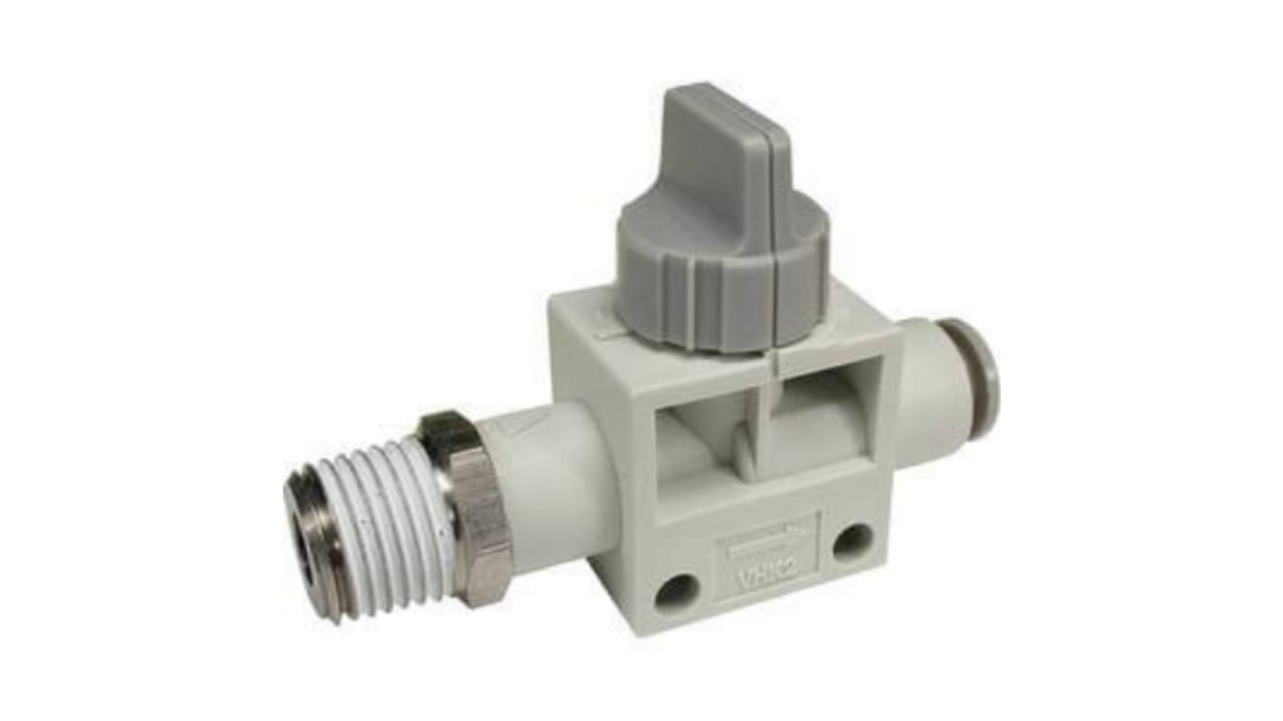 SMC Finger Valve 2 Port Finger Valve Pneumatic Control Valve VHK Series, One-touch Fitting 8 mm, 2.5mm, VHK2