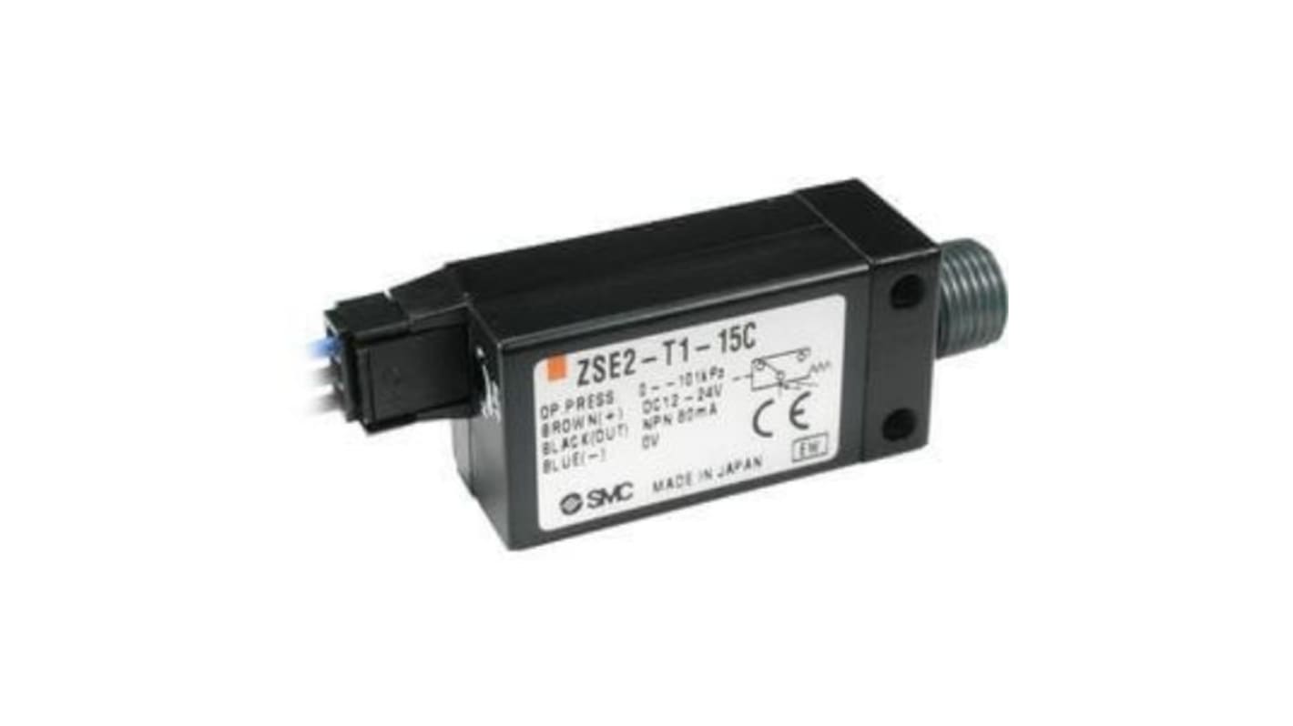 SMC Pressure Switch, M5, M5 T1, NPTF1/8, R(PT) 1/8 -101kPa to 2 bar