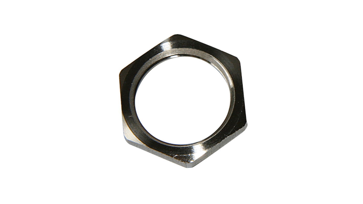 SIB 316 Stainless Steel Cable Gland Locknut, M16 Thread