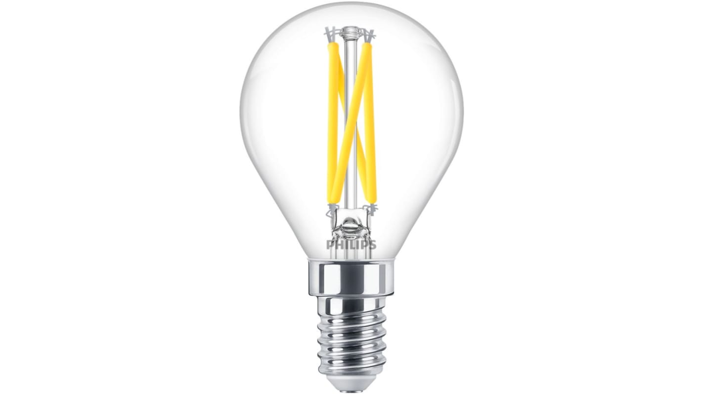 Lampade LED Philips con base E14, 2,5 W, Luce calda, intensità regolabile