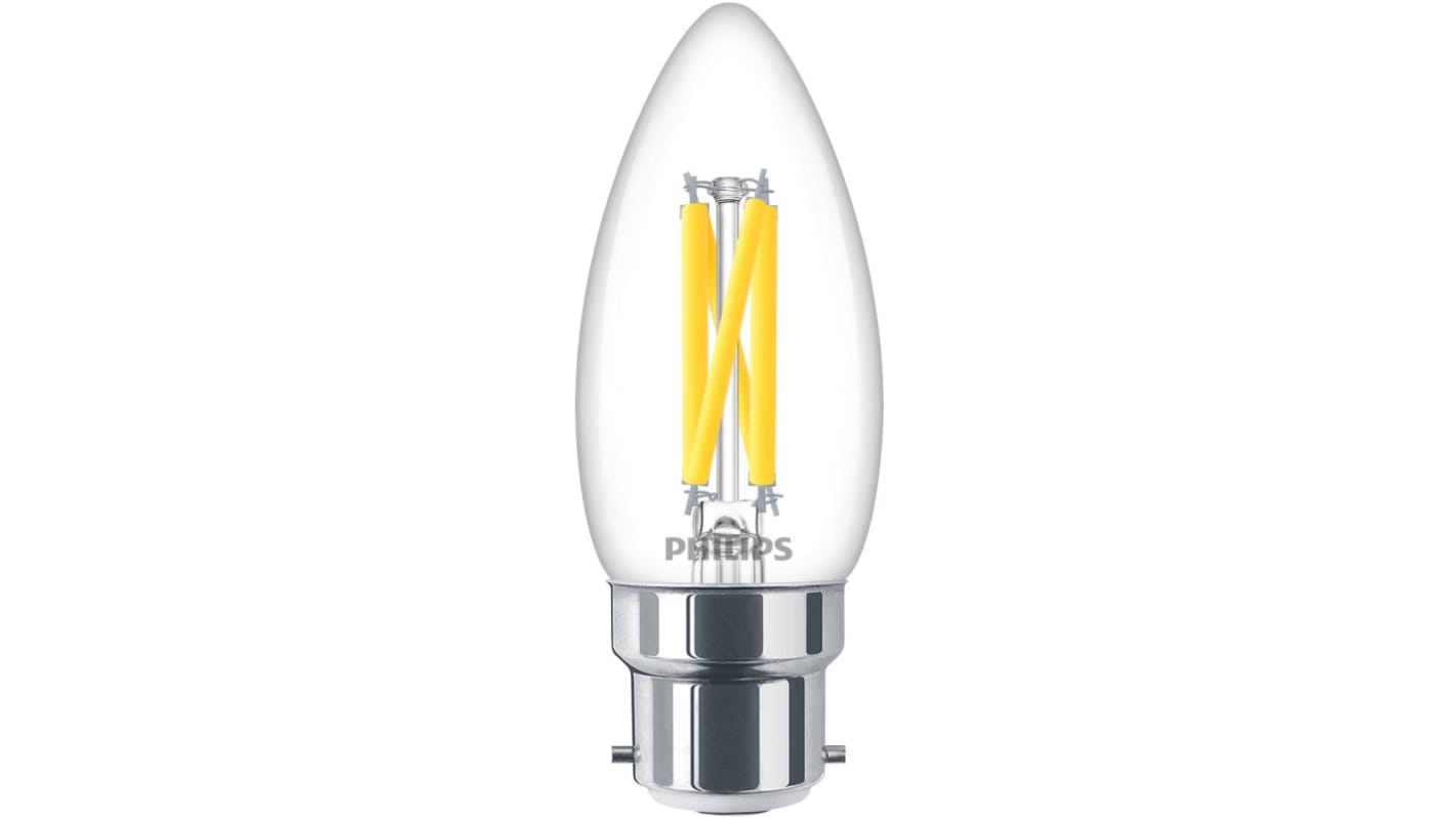 Lampade LED Philips con base E27, 3,4 W, Luce calda, intensità regolabile