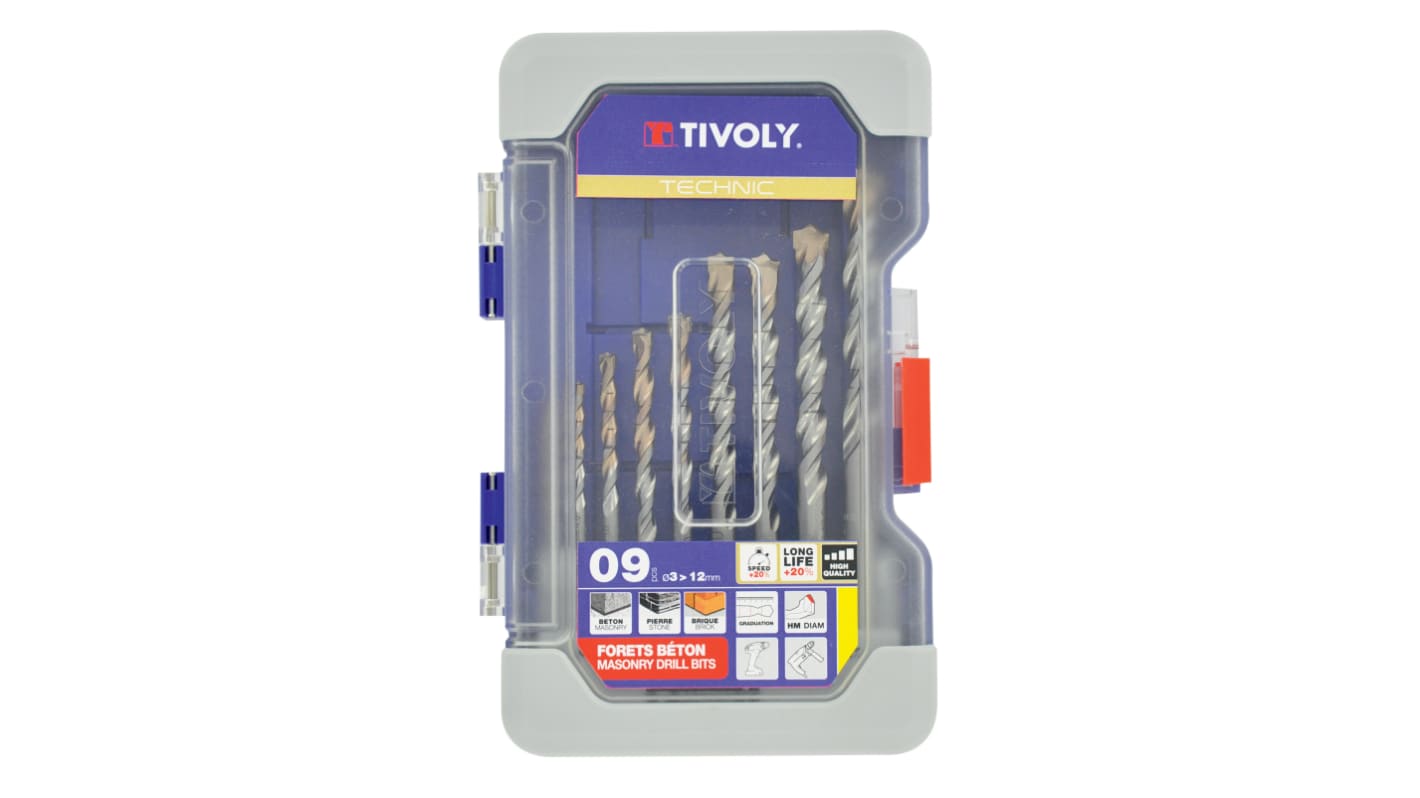 Tivoly, de 9 piezas de 3mm → 12mm