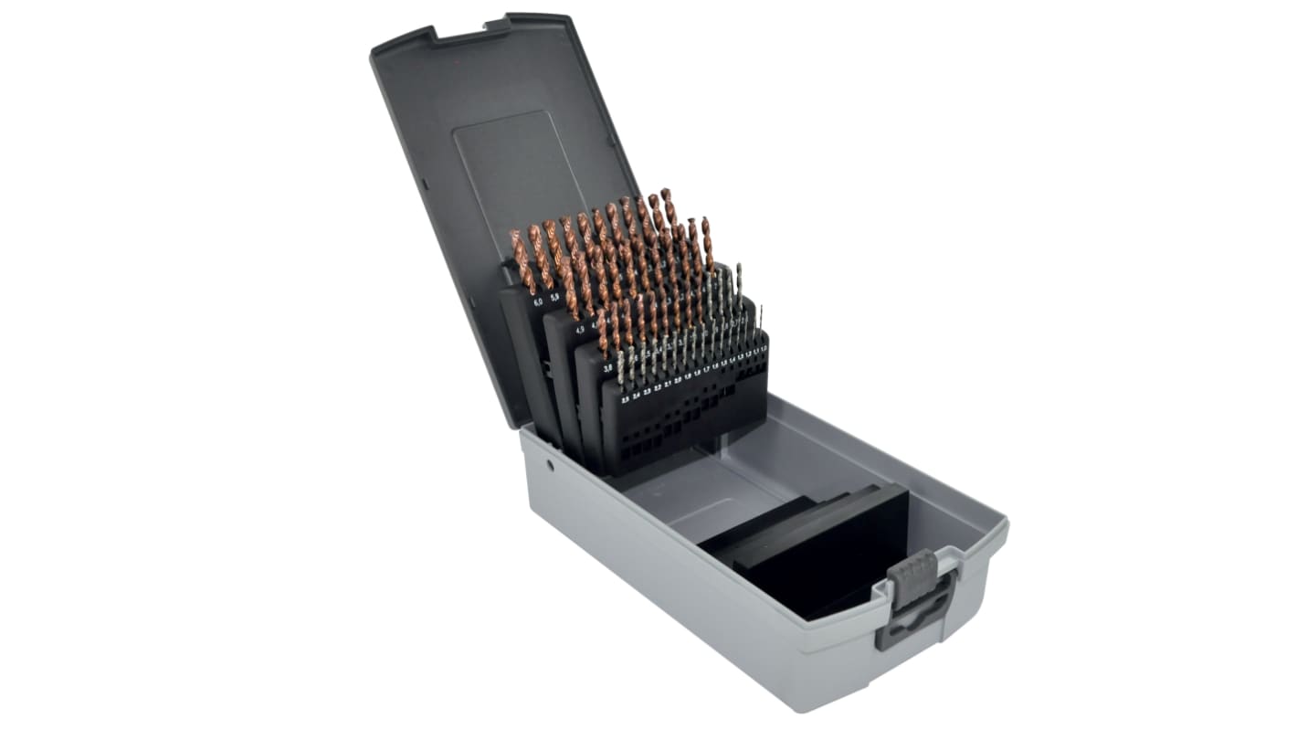 Tivoly 51-Piece for Steel, 6mm Max, 1mm Min, HSS Bits