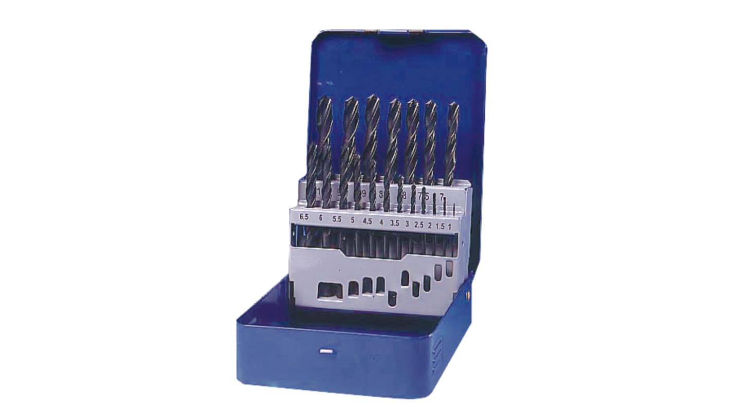 Set punte per trapano Tivoly in HSS, Ø da 1mm a 13mm, 25 pezzi
