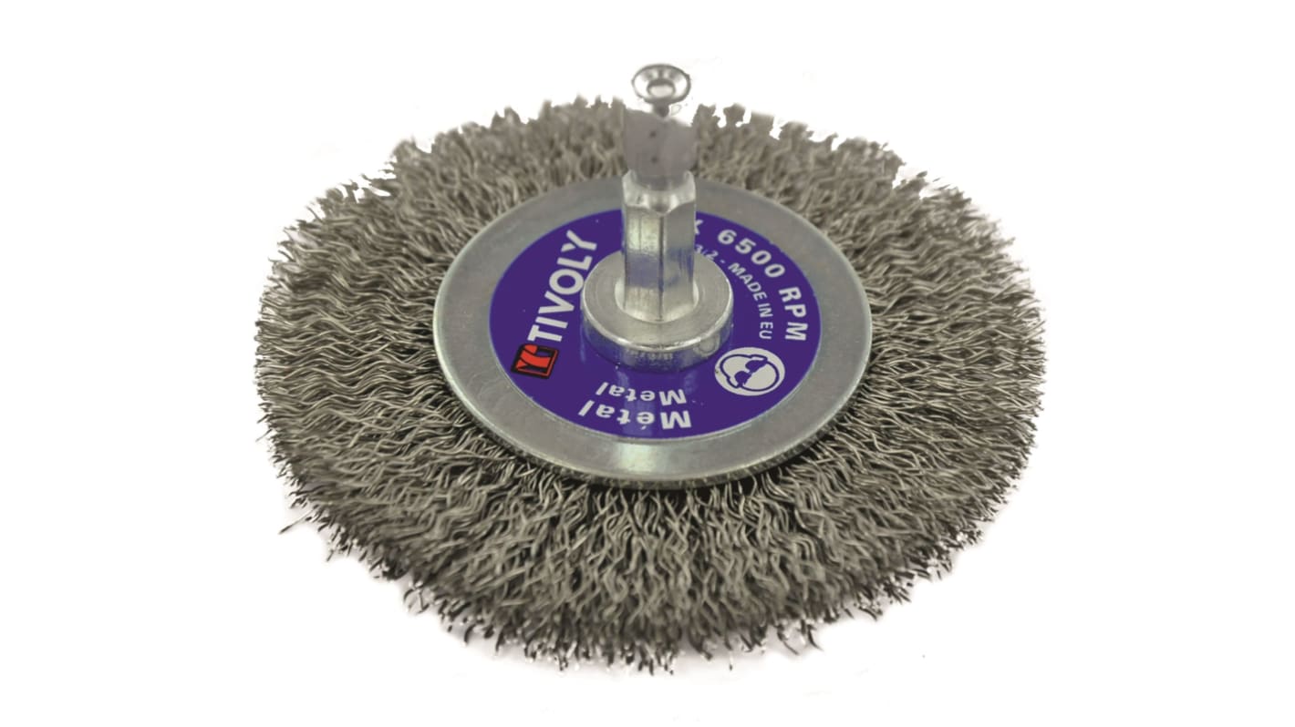 Tivoly Steel Circular Abrasive Brush, 60mm Diameter