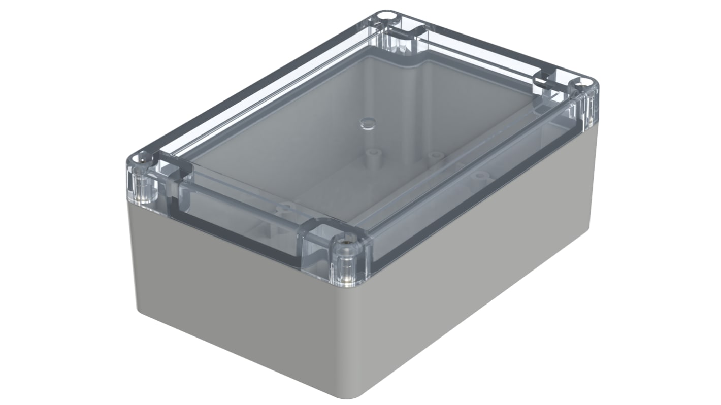 Bopla Euromas X Series Light Grey Polycarbonate Enclosure, IP66, IP68, IK07, Clear Lid, 150 x 100 x 60mm